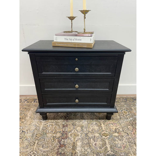 Dominic 3 Drawer Nightstand Kona Stain Built-In Outlets Wood Pull Out Tray