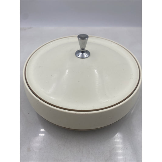 VTG Vacron Bopp Decker Covered Serving Dish Insulated Bowl MCM White