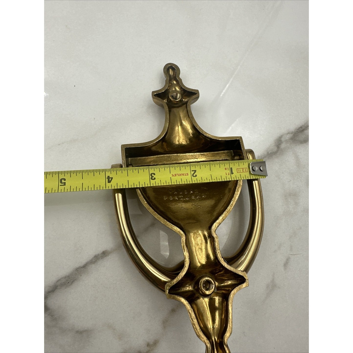 Vintage Brasscrafters Brass Door Knocker Urn Finial Style Portugal 7.5"