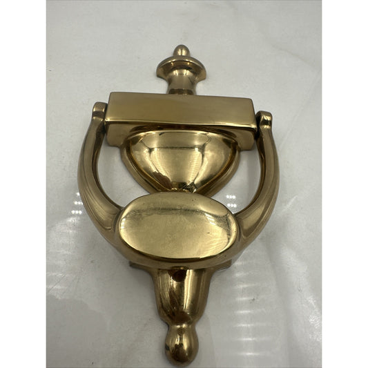Vintage Brasscrafters Brass Door Knocker Urn Finial Style Portugal 7.5"
