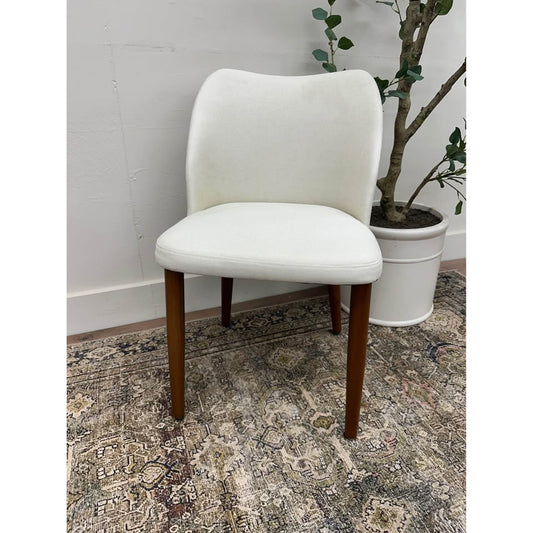 Barbara Dining Kitchen Solid Wood Legs Upholstered Ivory