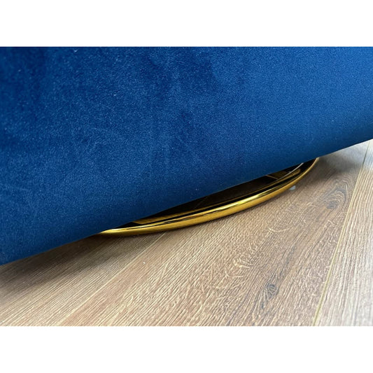 Amarante Swivel Chair-NAVY Velvet Metal Gold Base