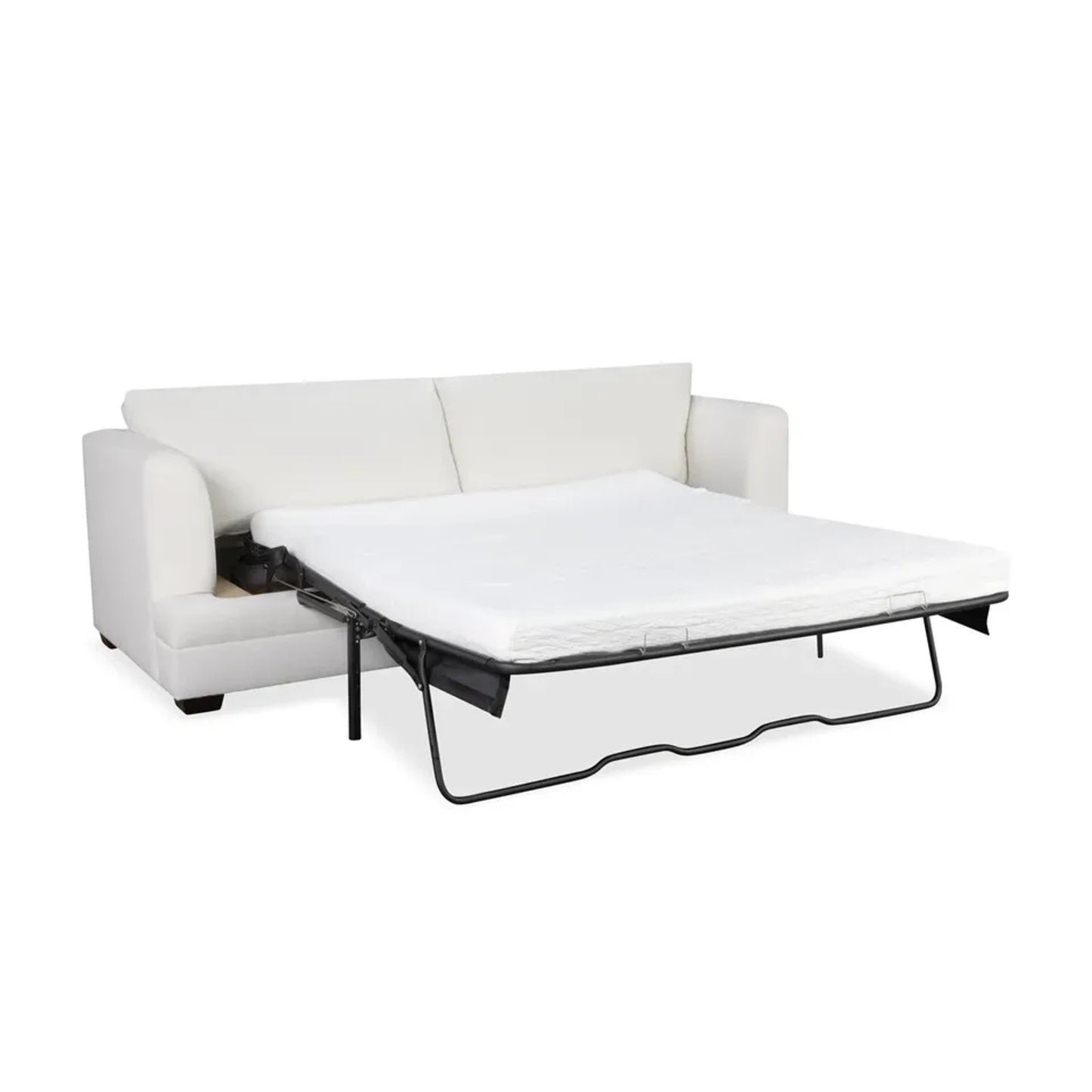 Edan Upholstered Queen Sleeper Sofa Couch Birch Lane White