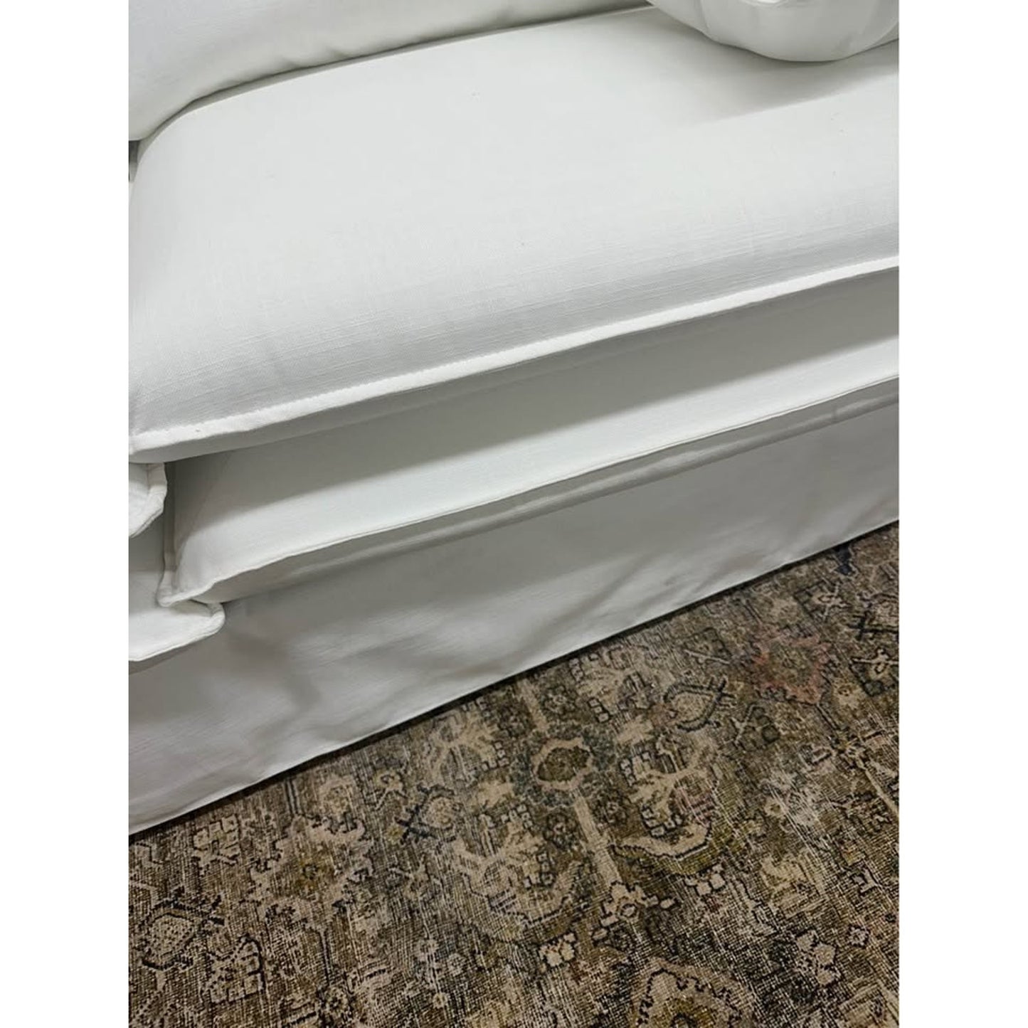 Alphonse Slipcovered Sofa Couch WHITE 86" Washable NEW!