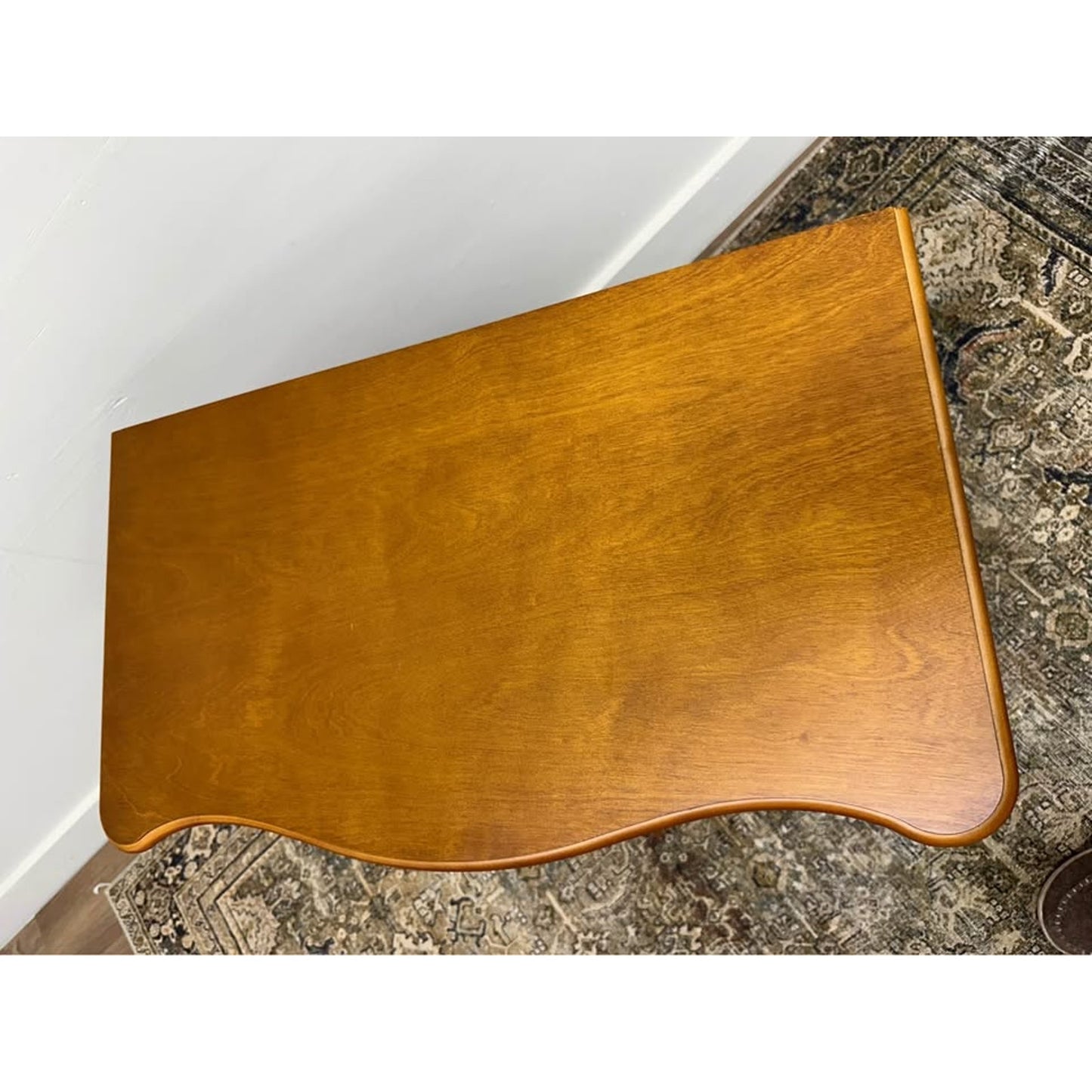 Alois 3 Drawer Nightstand End Table Wood Brown Finish Built In Outlet