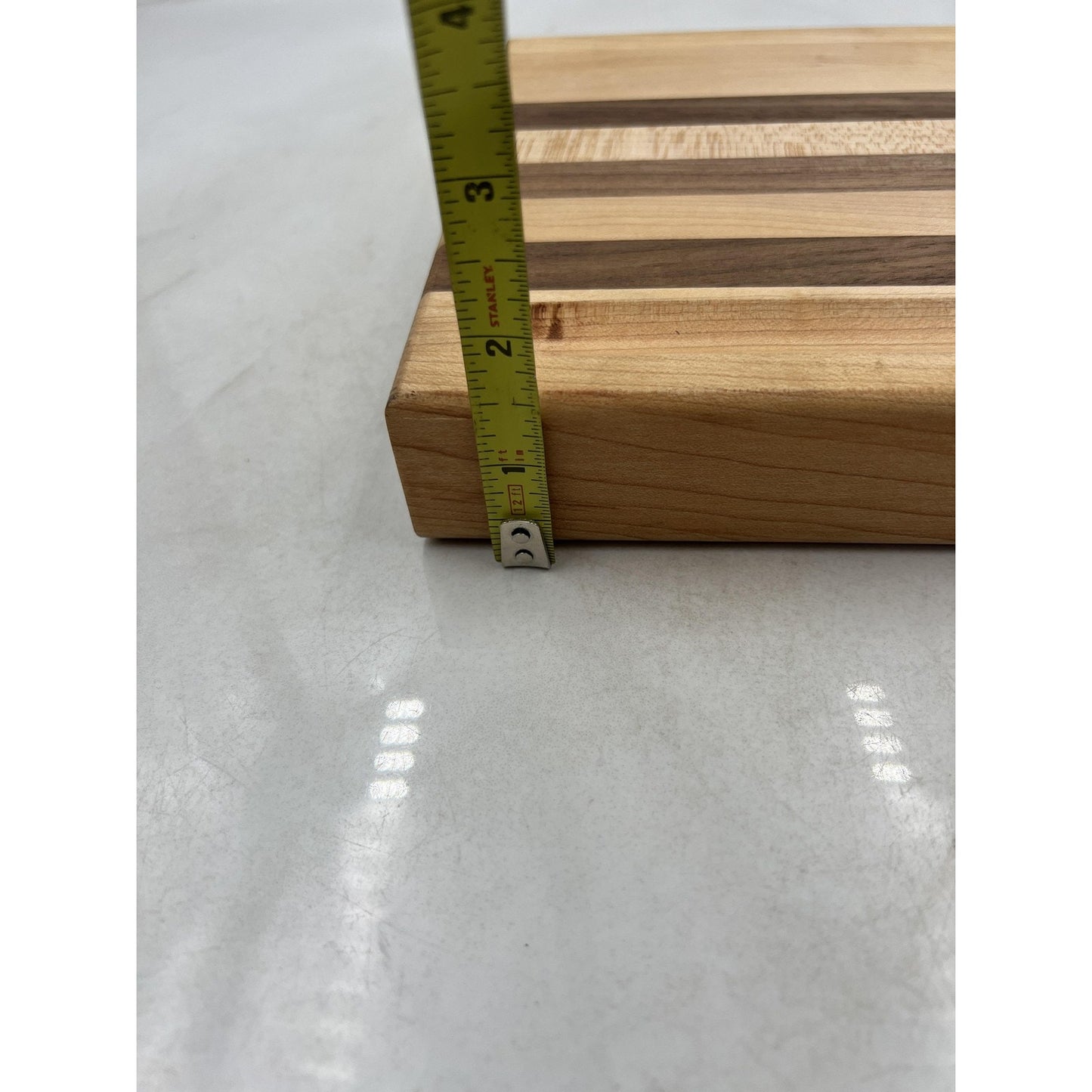 Alaska Cutlery Ulu Bowl Block Maple Walnut Chopping Board 8x8 Herb Prep Made USA