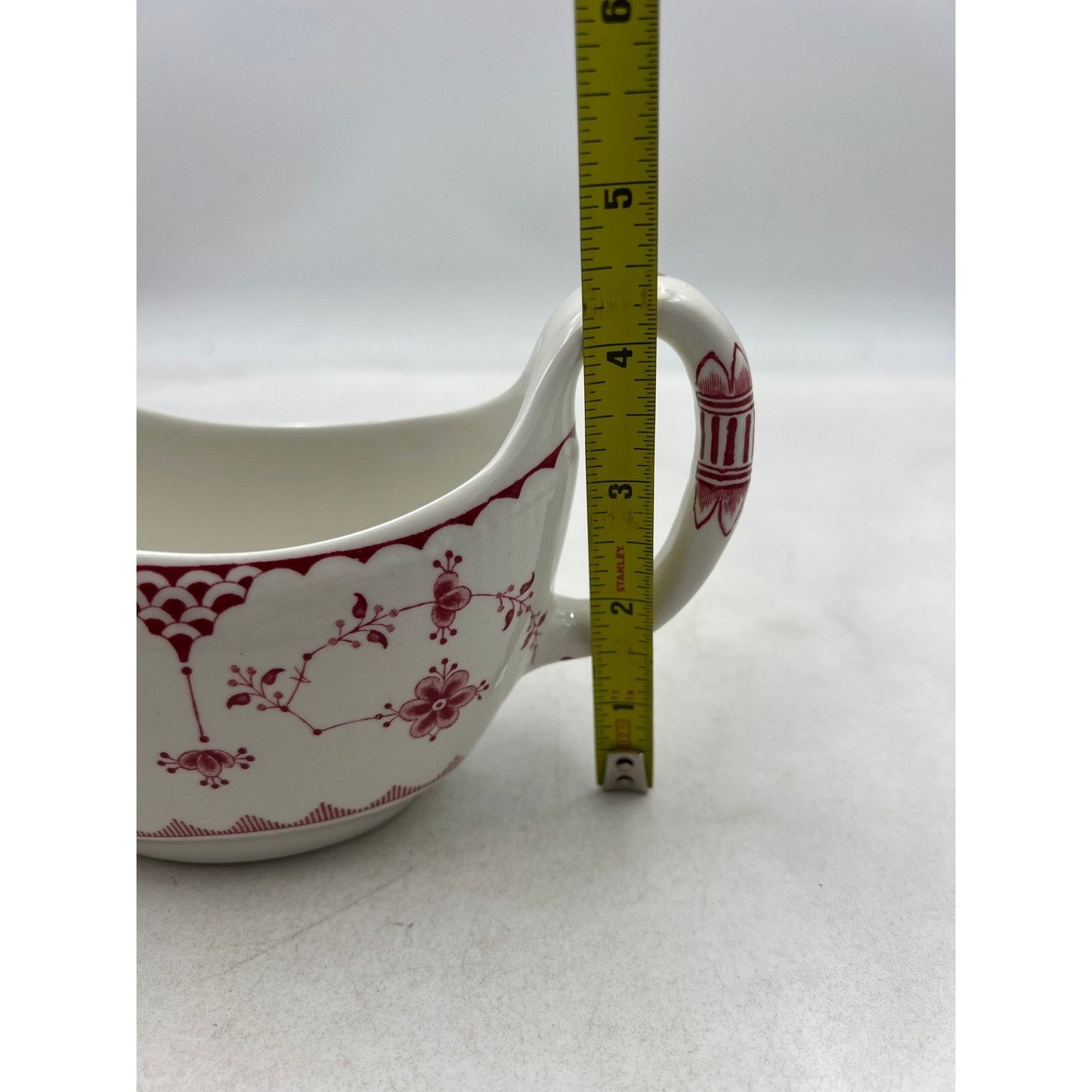 ERICA By Franciscan Pink White Vintage Gravy Boat W/Underplate Made In England