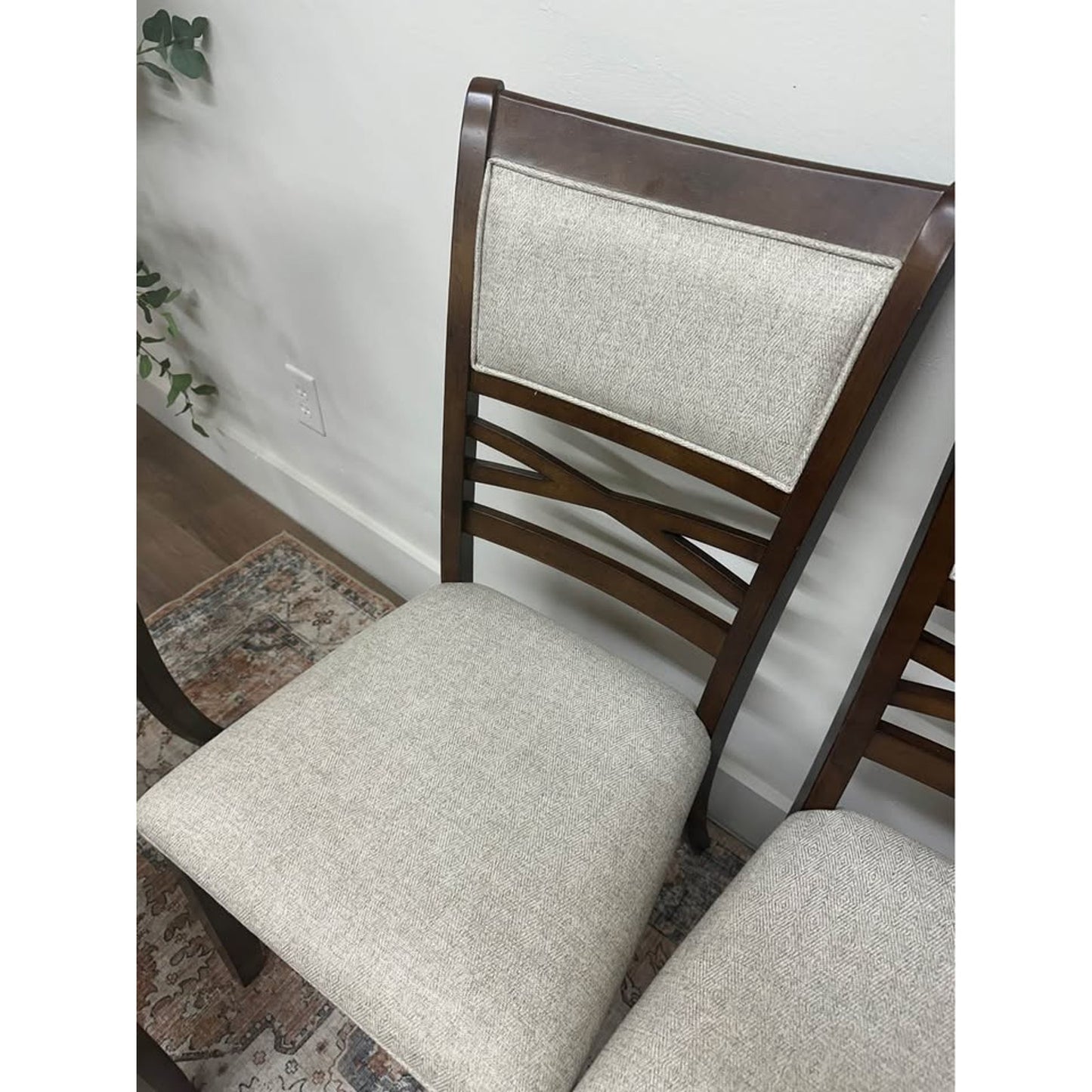 Miriam Traditional Wood Dining Chair,Set of 4-WALNUT