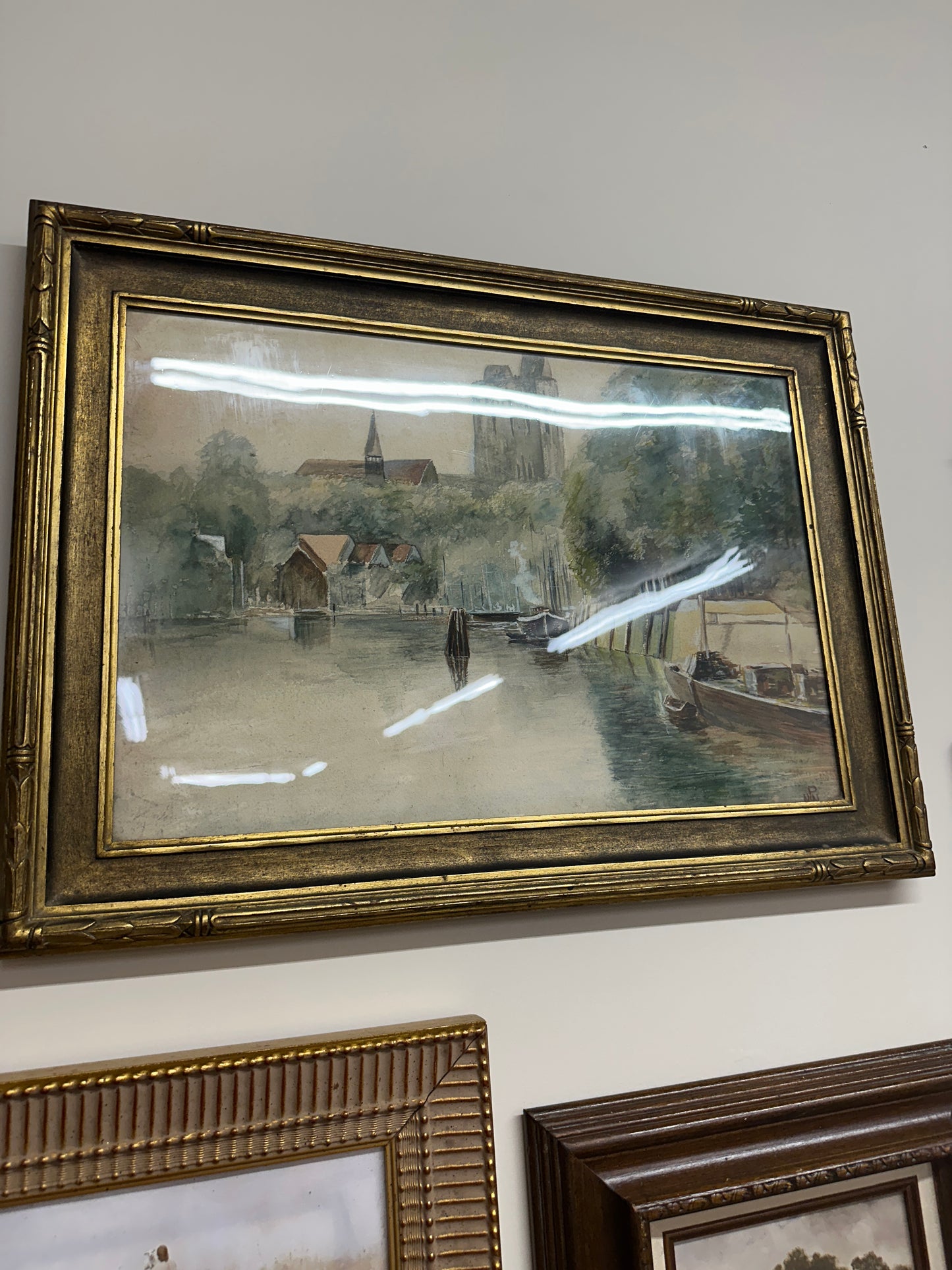 Vtg painting gold framed