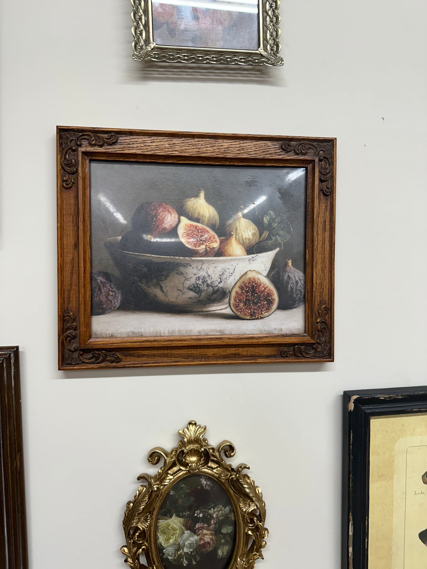 Vtg wood framed fruit picture
