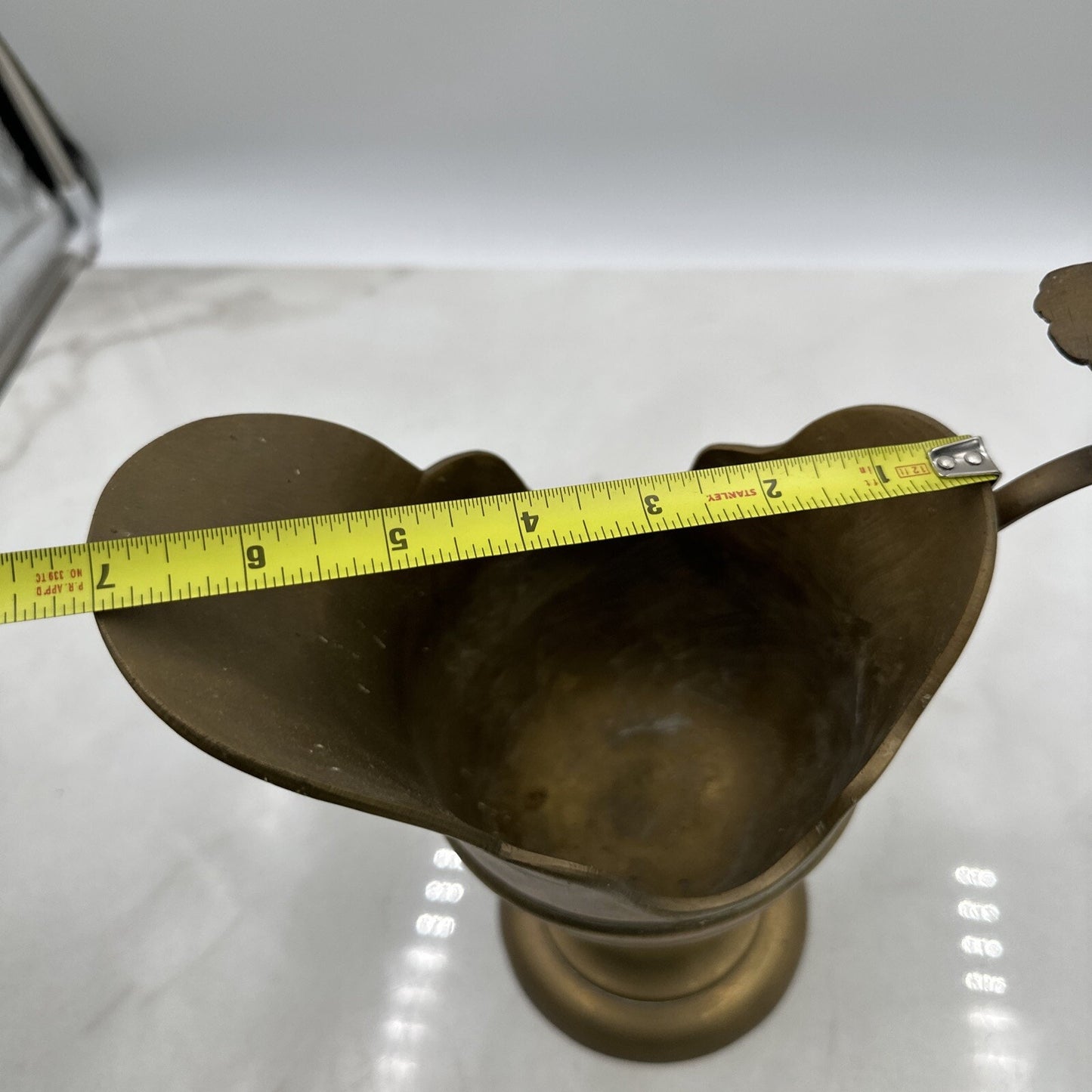 VTG Brass Chalice Cup Old Drinking Vessel 10" Pitcher Jug