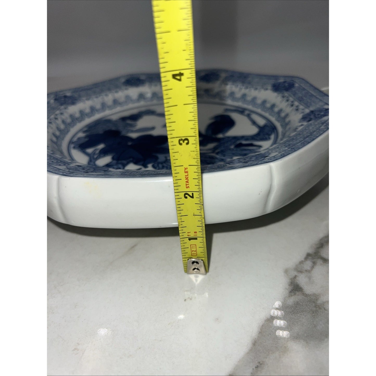 Vintage Chinese Blue & White Porcelain Warming Dish Plate Warmer Chinoissere