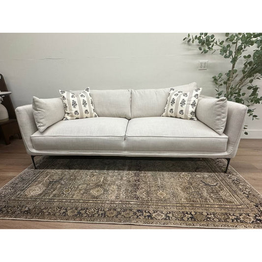 Rae 84'' Upholstered Sofa Couch Beige Effie Linen By AllModern