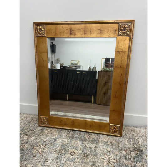 Uttermost Gold Rectangular Beveled Wall Mirror 34"x40"