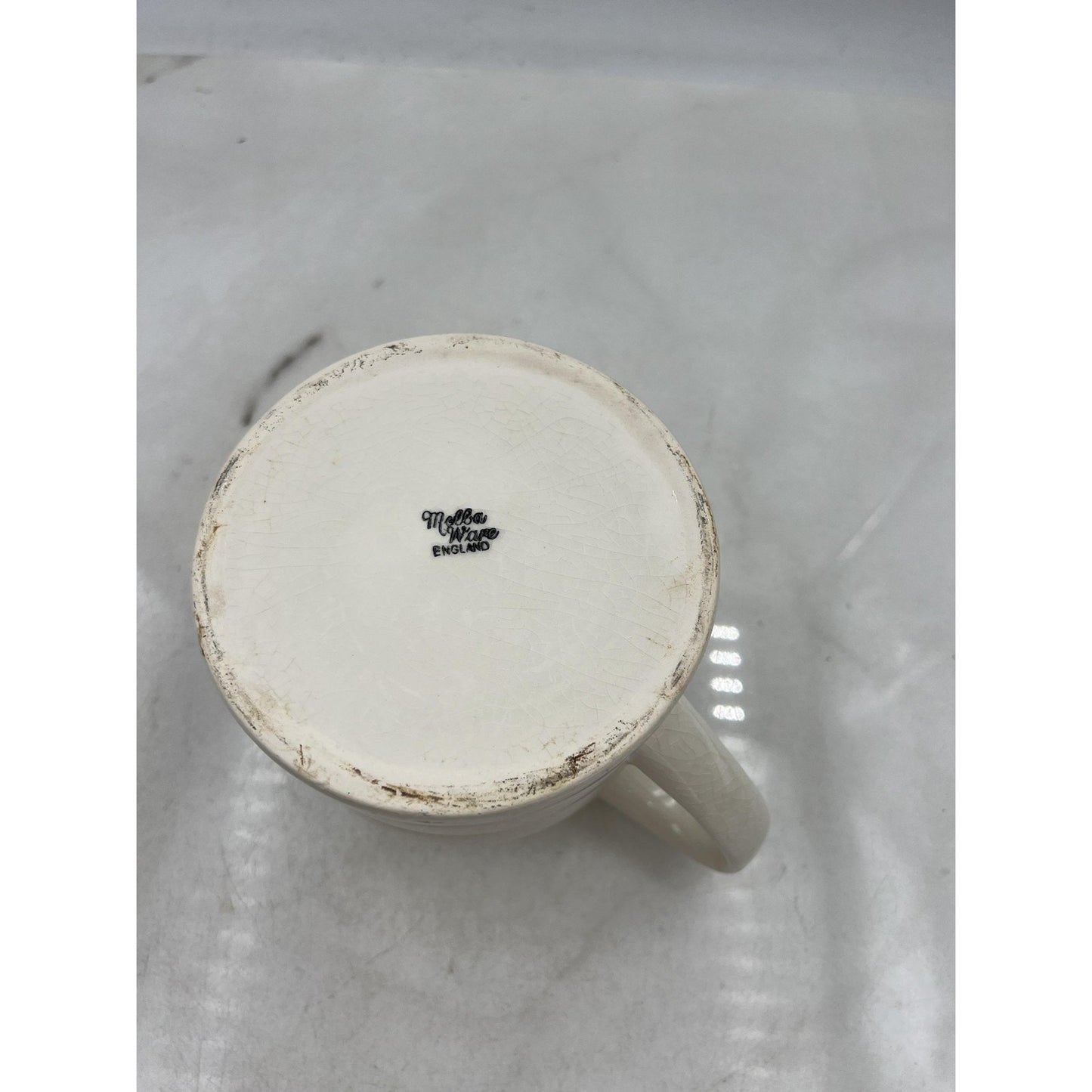 Melba Ware Made in England Ceramic Creamer Jug Small Pitcher Crackle Glaze Milk