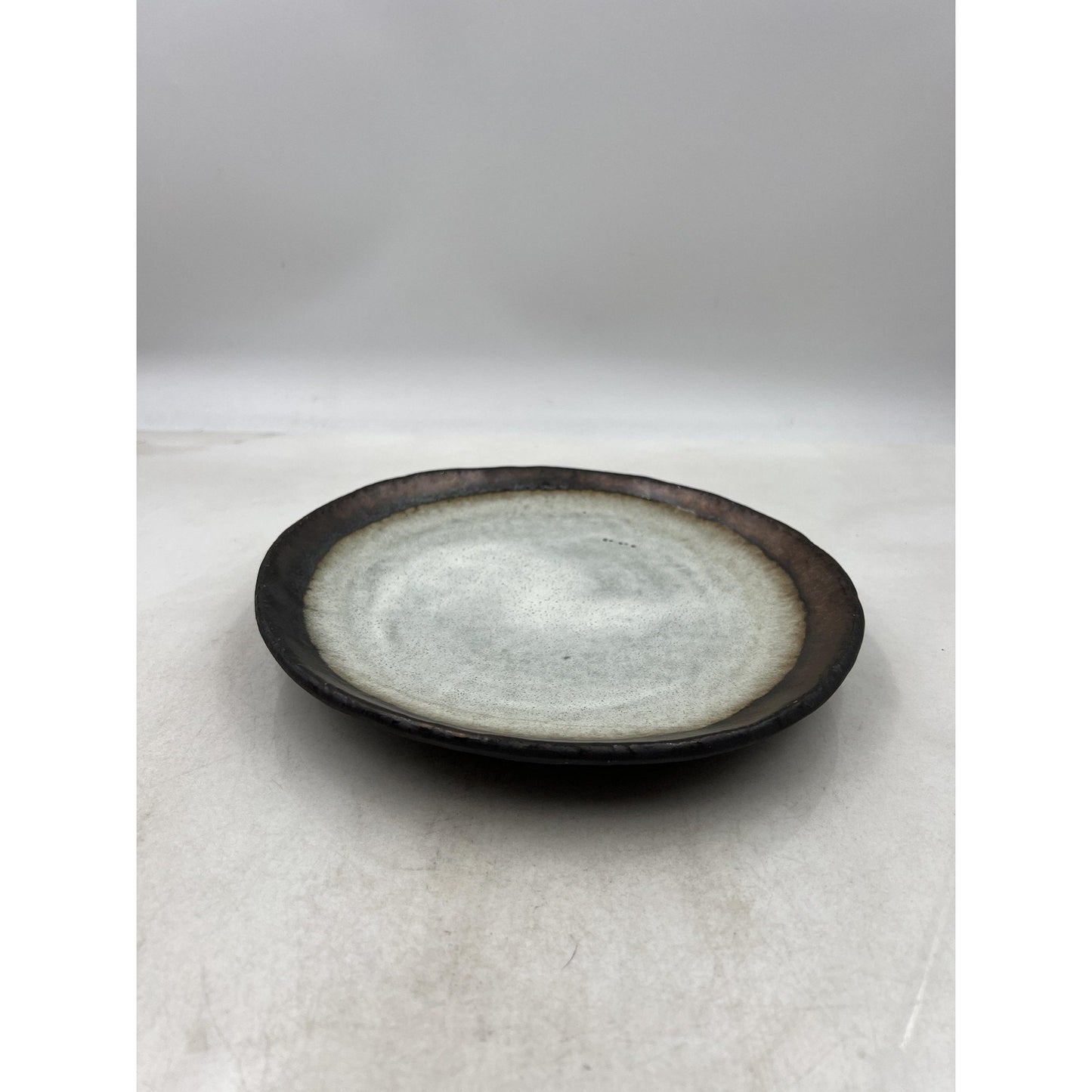Kotobuki Plate Bronze Corona 9.5" Japanese Stoneware Made in Japan Rustic Look