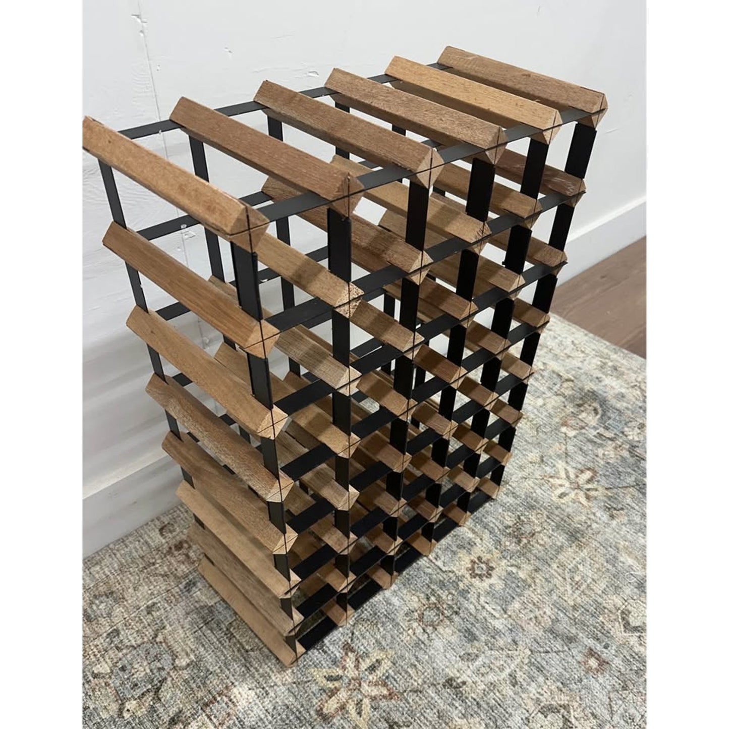 Danera Countertop Wine Rack Bottle Holder Wine Storage Organizer Solid Wood 35 Bottles