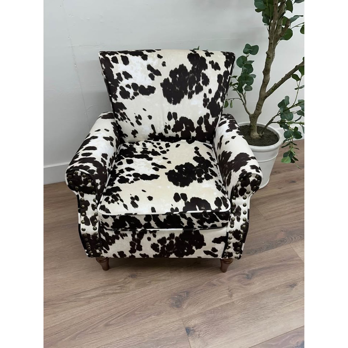 Araceli Armchair-COWHIDE Print Western Chair NEW Karat Home