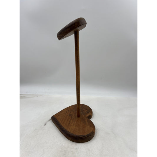Handmade Wooden Heart Jewelry Display Stand Holder Rustic Decor 12 Inch Tall