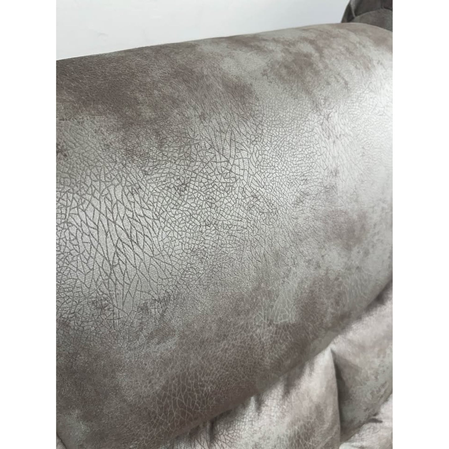 Edilmar Brown Wide Contemporary Overstuffed Manual Reclining Sofa Couch Wide Backrest NEW