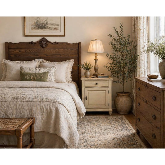 Vintage Victorian Eastlake Style Full Size Tall Carved Oak Headboard Sold