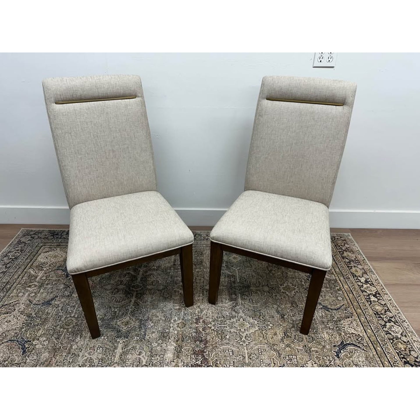 Steve Silver Side Chairs Kitchen Dining Garland Brown Oatmeal Upholstered Side Chair Set of 2