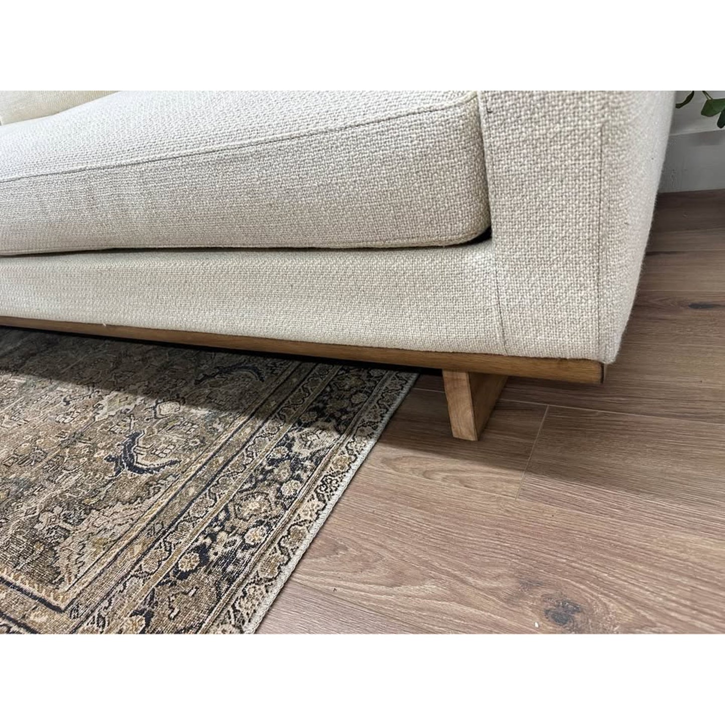 Four Hands Martisha Everly Sectional Sofa Couch Off White Wood Base Extra Wide