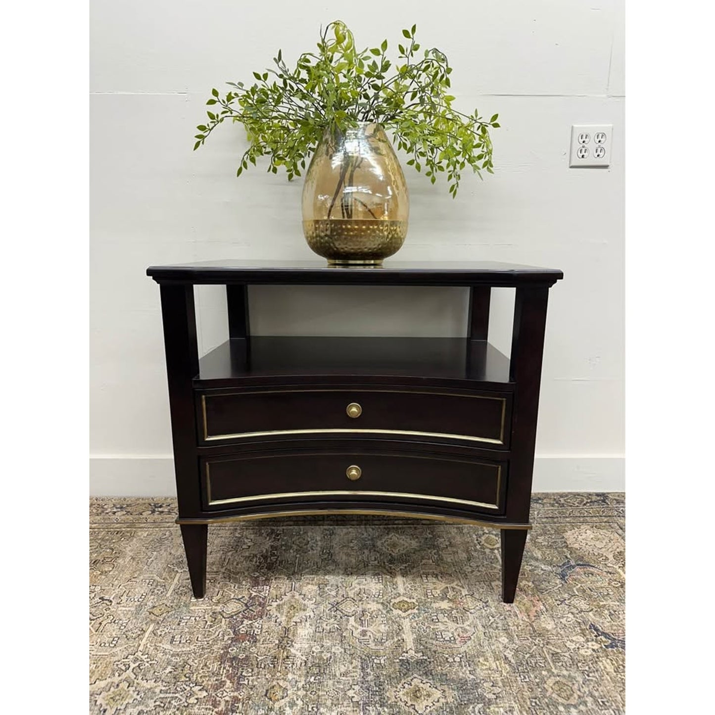 La Salle 32'' W Nightstand By Woodbridge Furniture Dark Wood Italian Style