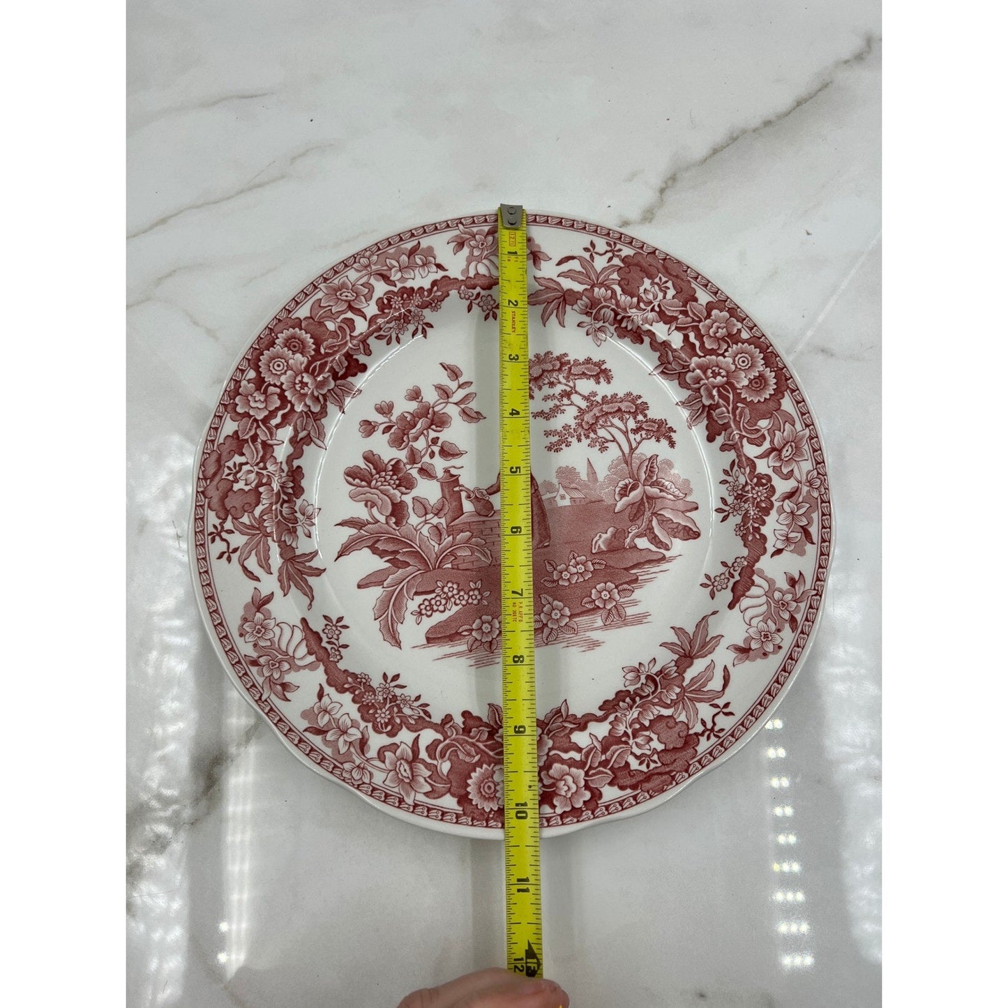 Spode Archive Collection Georgian Series Girl At Well Red Transferware Plate