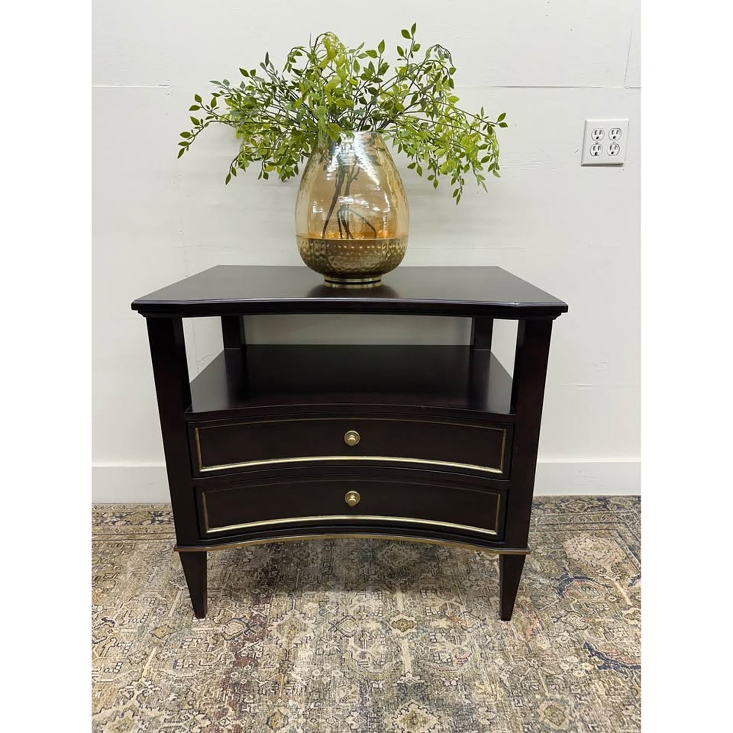 La Salle 32'' W Nightstand By Woodbridge Furniture Dark Wood Italian Style