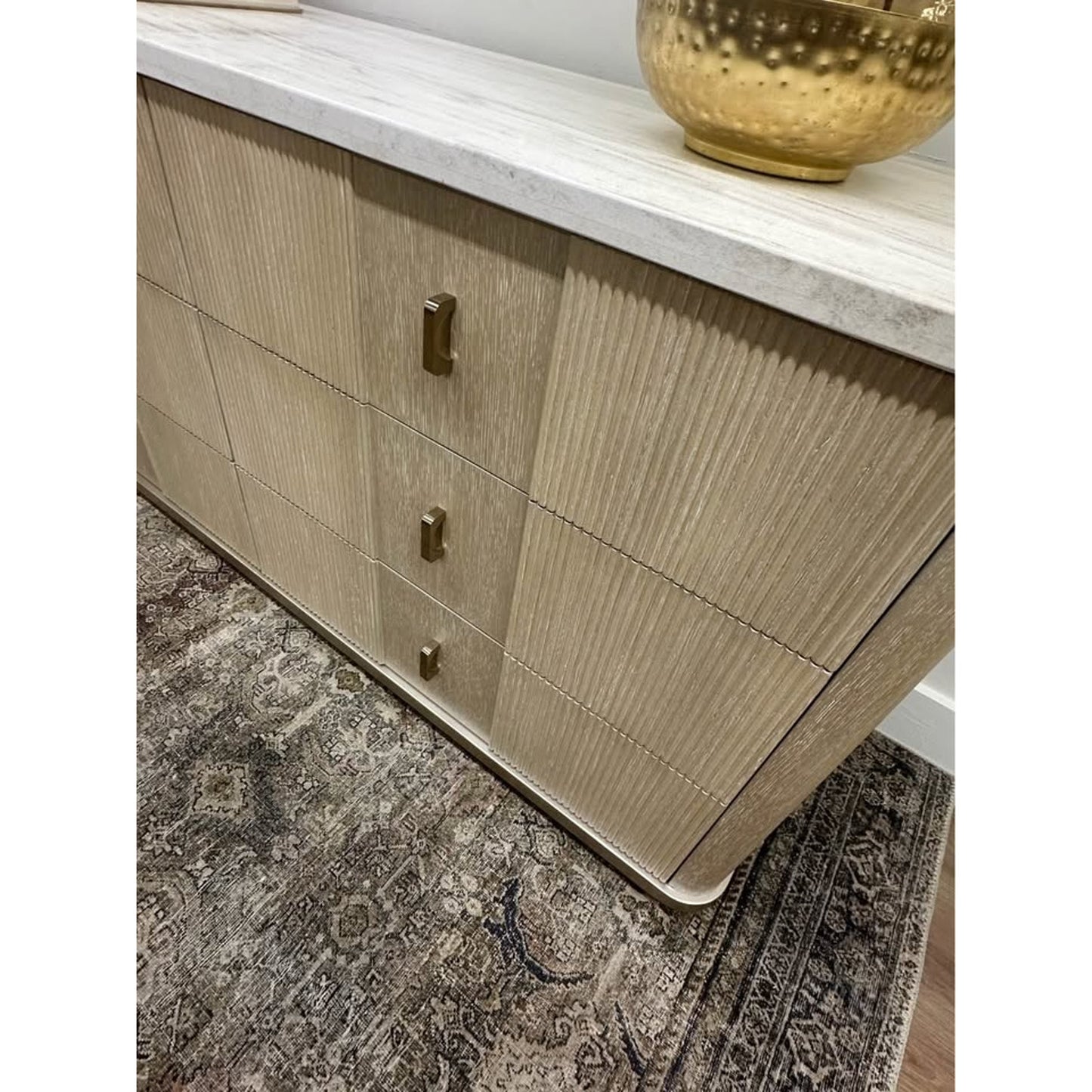 Rhythm 6 Drawer Dresser By Caracole Stone Top Fluted 69.5'' W