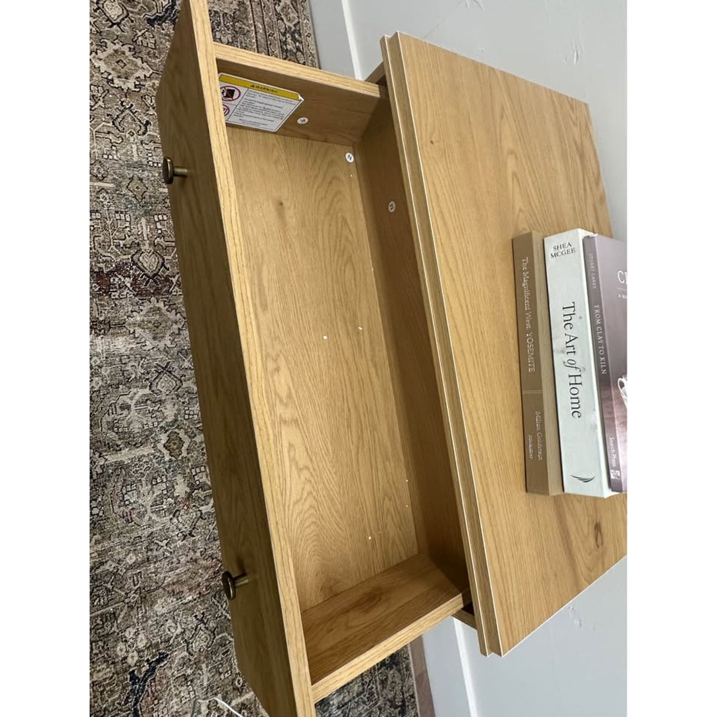 Bridget 3-Drawer Nightstand-ACORN Light Wood Look