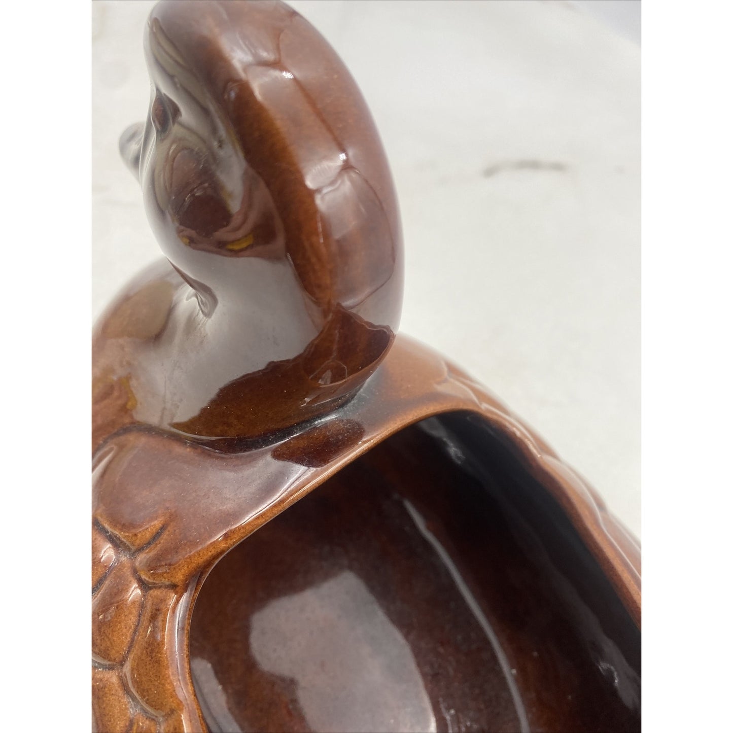 Vintage Frankoma Pottery Duck Planter 208A Brown Flower 10” Cottage Deco
