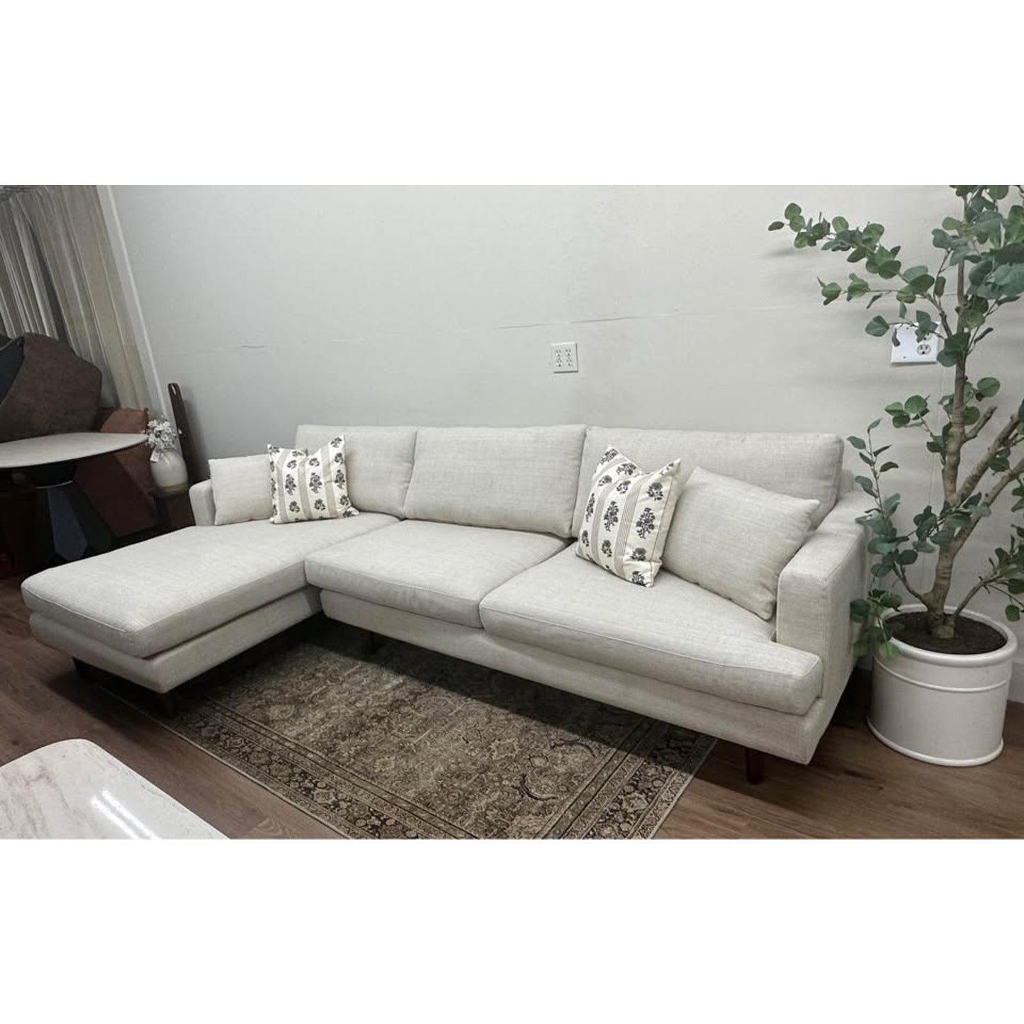 Miller 2 - Piece Upholstered Sectional Sofa Couch L Shaped Beige AllModern