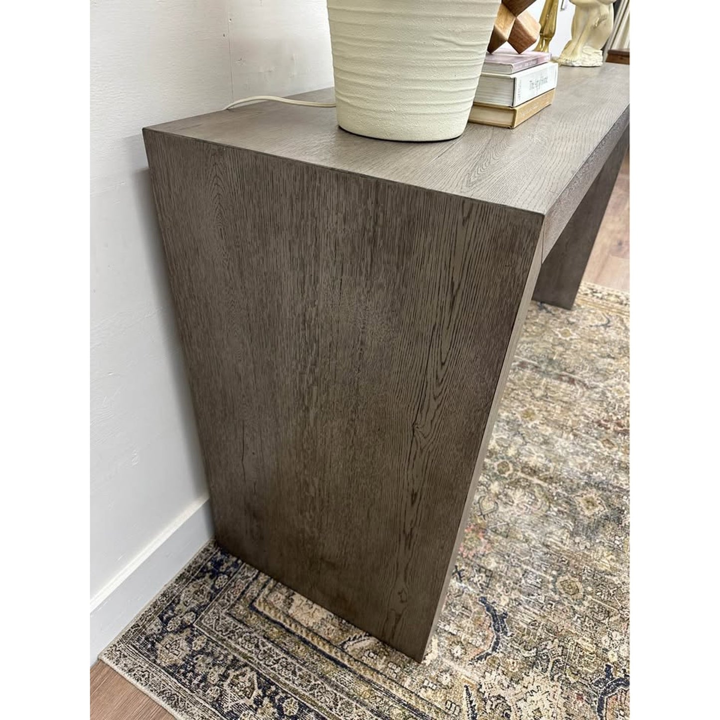 Linville Falls Chimney View Console Table Hooker Furniture Smoked Gray Tone Wood Finish