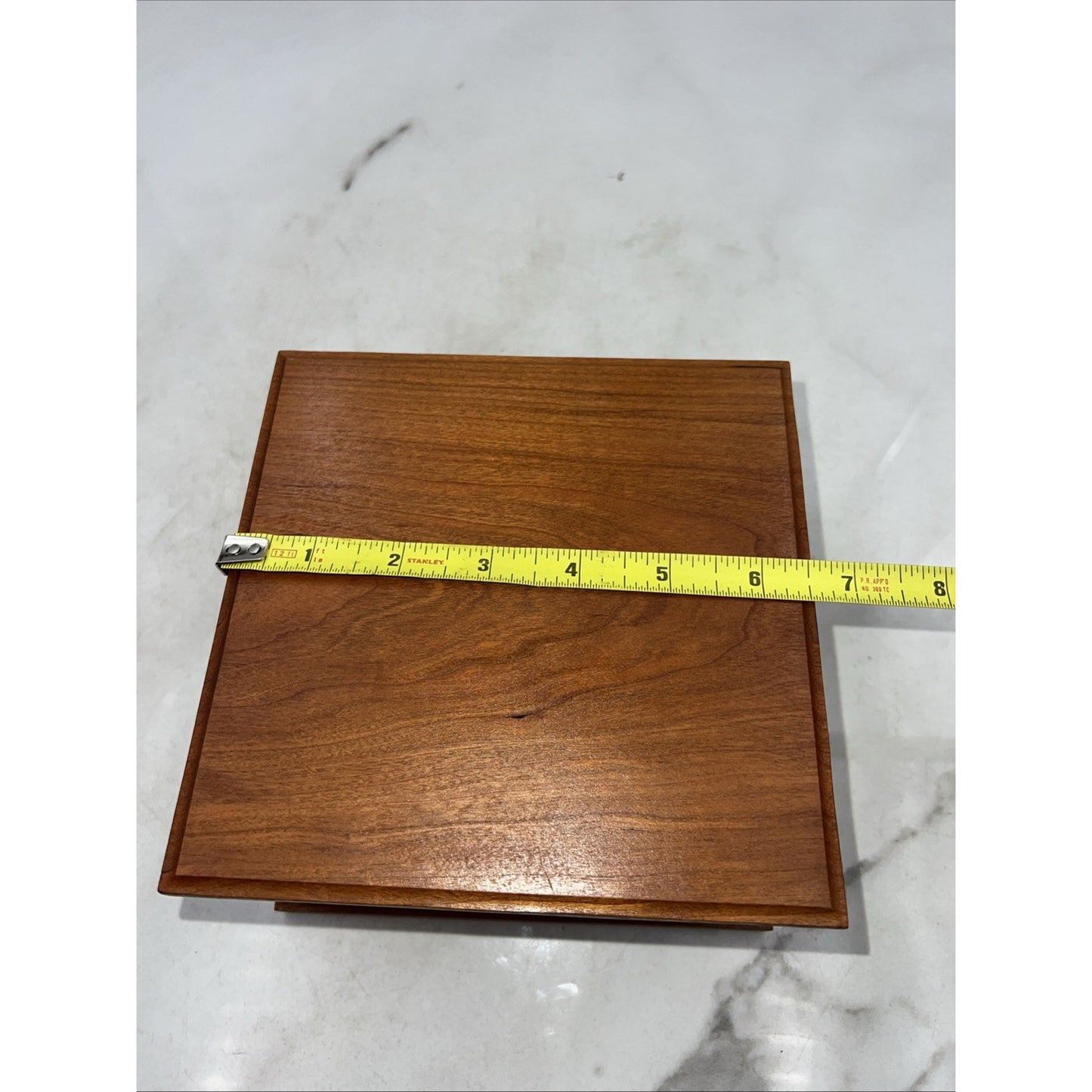 VTG Wood Box With Lid Dovetail Handmade Light Dark Salt Box