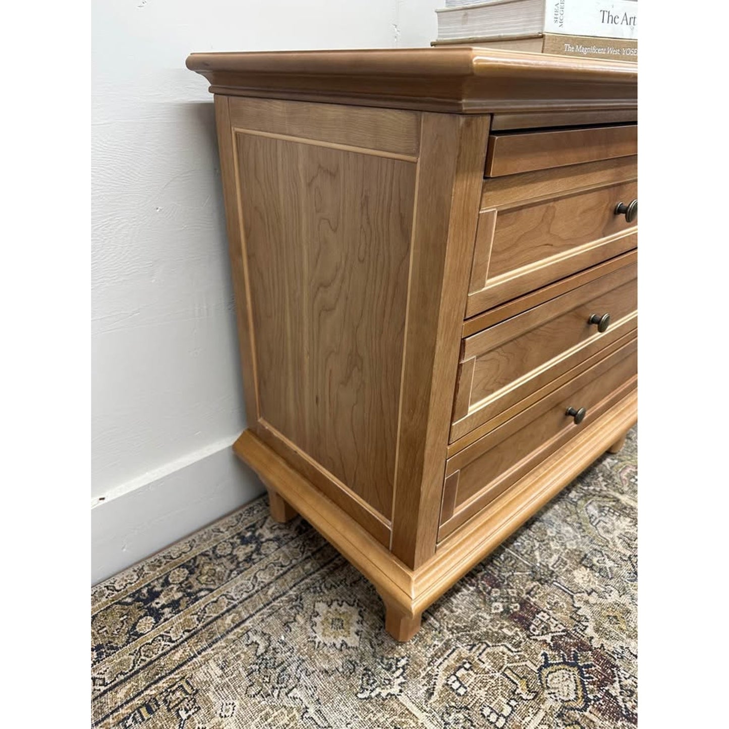 Dominic 3 Drawers Nightstand End Table Built-In Outlets Pull-out Shelf