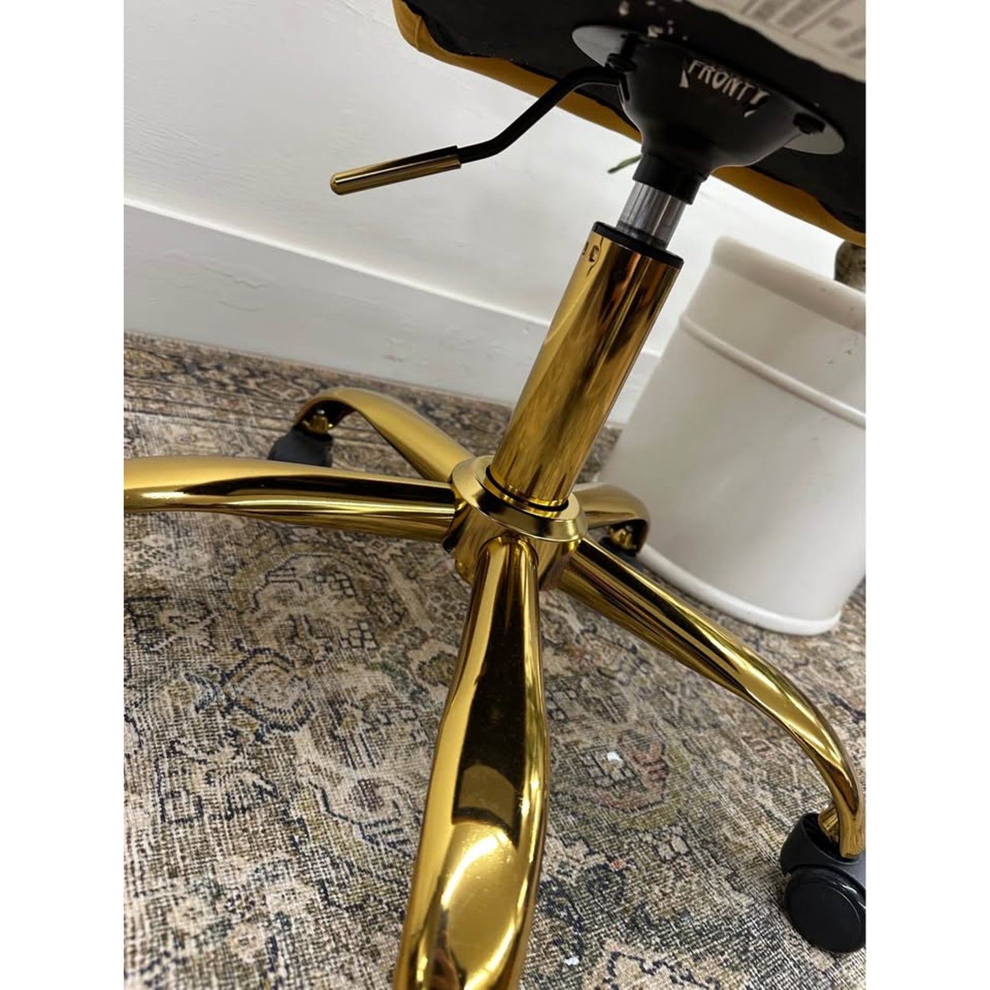 Ilia Task Office Chair Rolling Mustard Yellow Gold New Karat Home