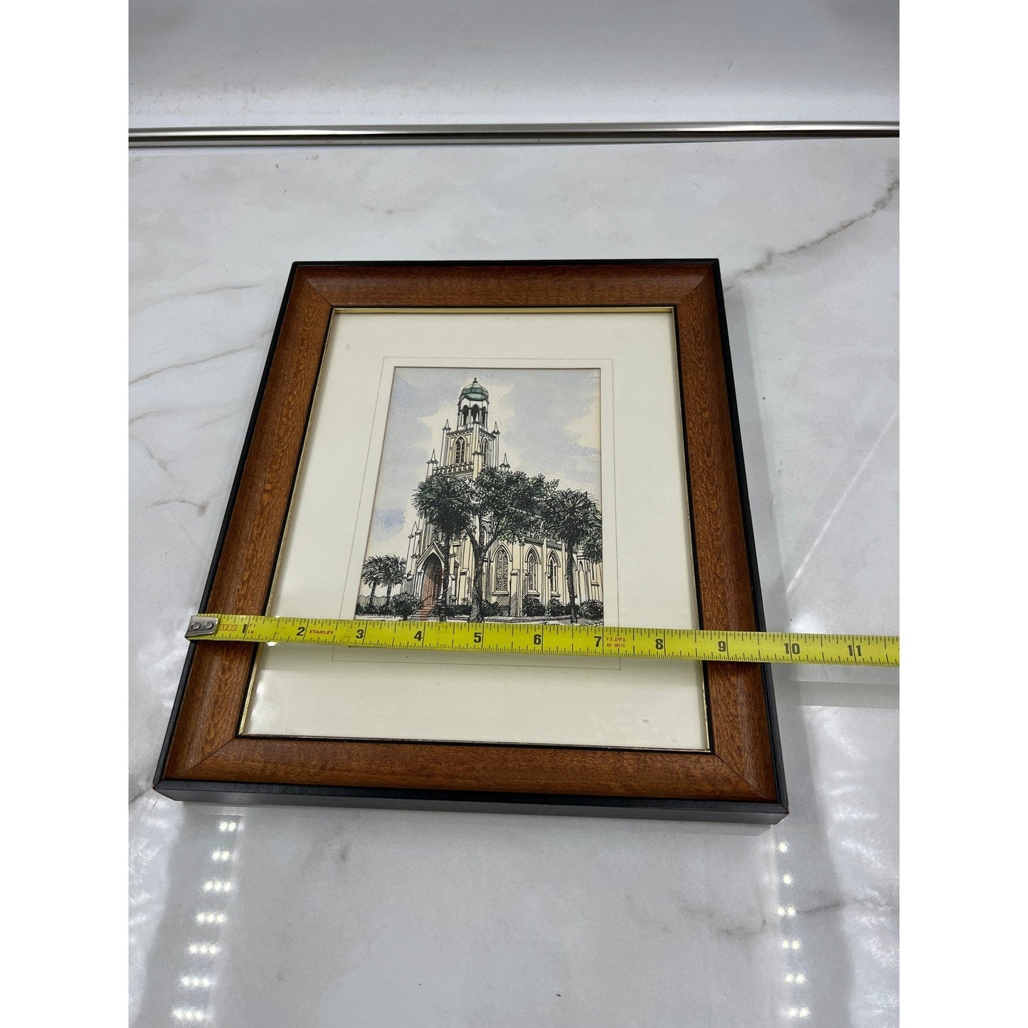 Framed Print Michve Israel Synagogue Savannah Georgia Church Art Thomas Signed