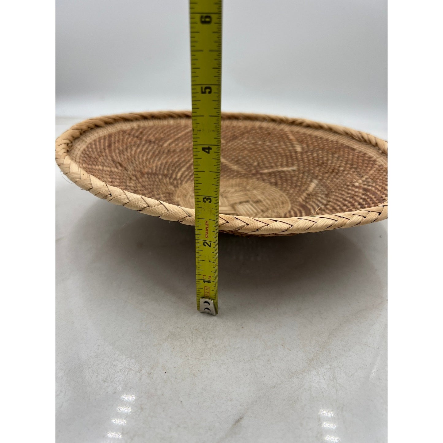 VTG Hand Woven Bowl Tray Zimbabwe Natural Fiber Round Decorative