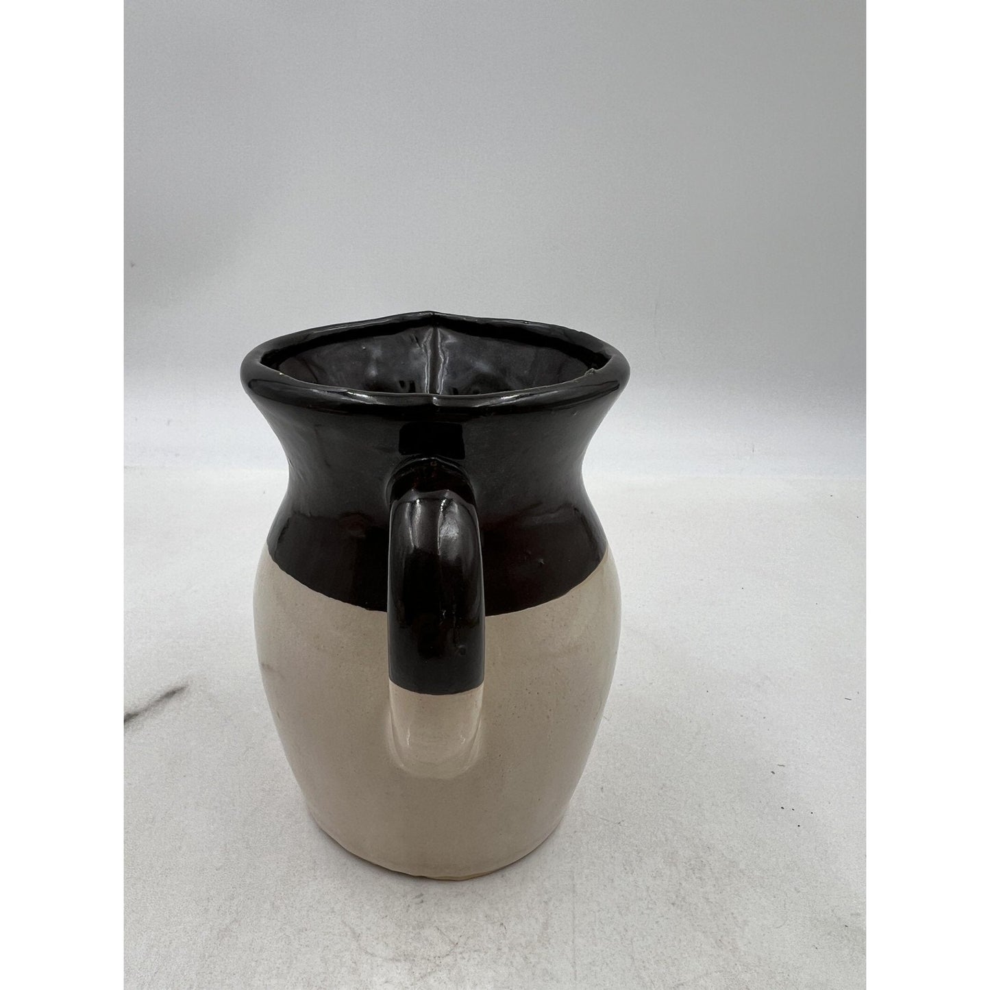 Vintage Stoneware Pottery Creamer Pitcher 4.75" Hand Thrown Rustic Glaze