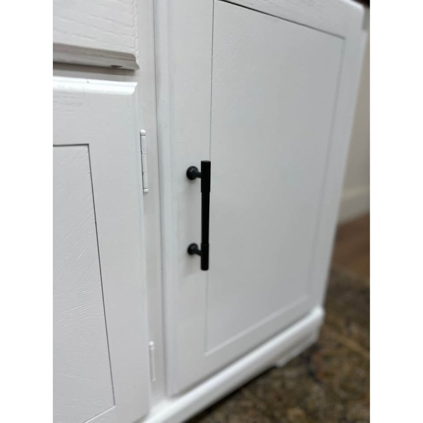White Sideboard Buffet Cabinet with Storage Farmhouse Buffet Table w/Drawers