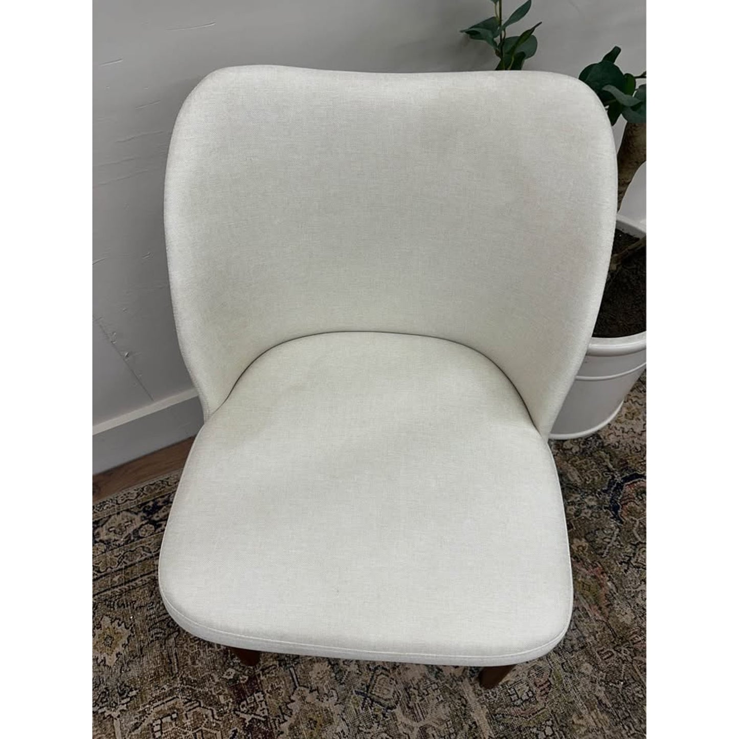 Barbara Dining Kitchen Solid Wood Legs Upholstered Ivory