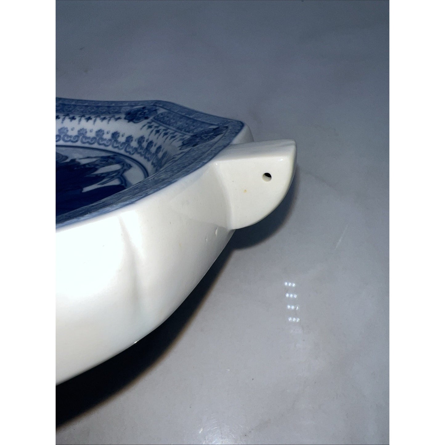 Vintage Chinese Blue & White Porcelain Warming Dish Plate Warmer Chinoissere