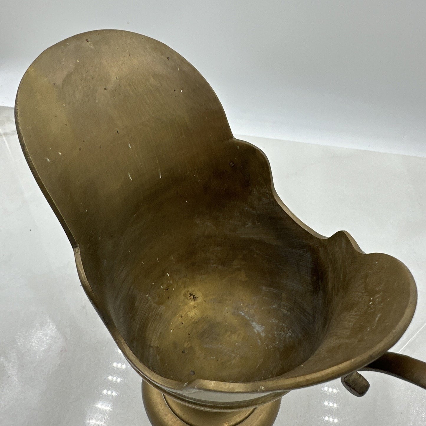 VTG Brass Chalice Cup Old Drinking Vessel 10" Pitcher Jug
