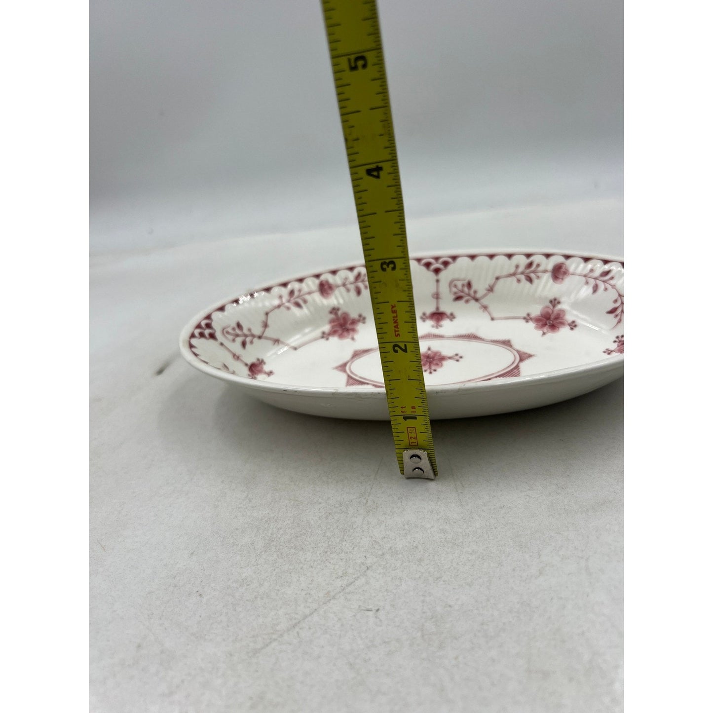 ERICA By Franciscan Pink White Vintage Gravy Boat W/Underplate Made In England