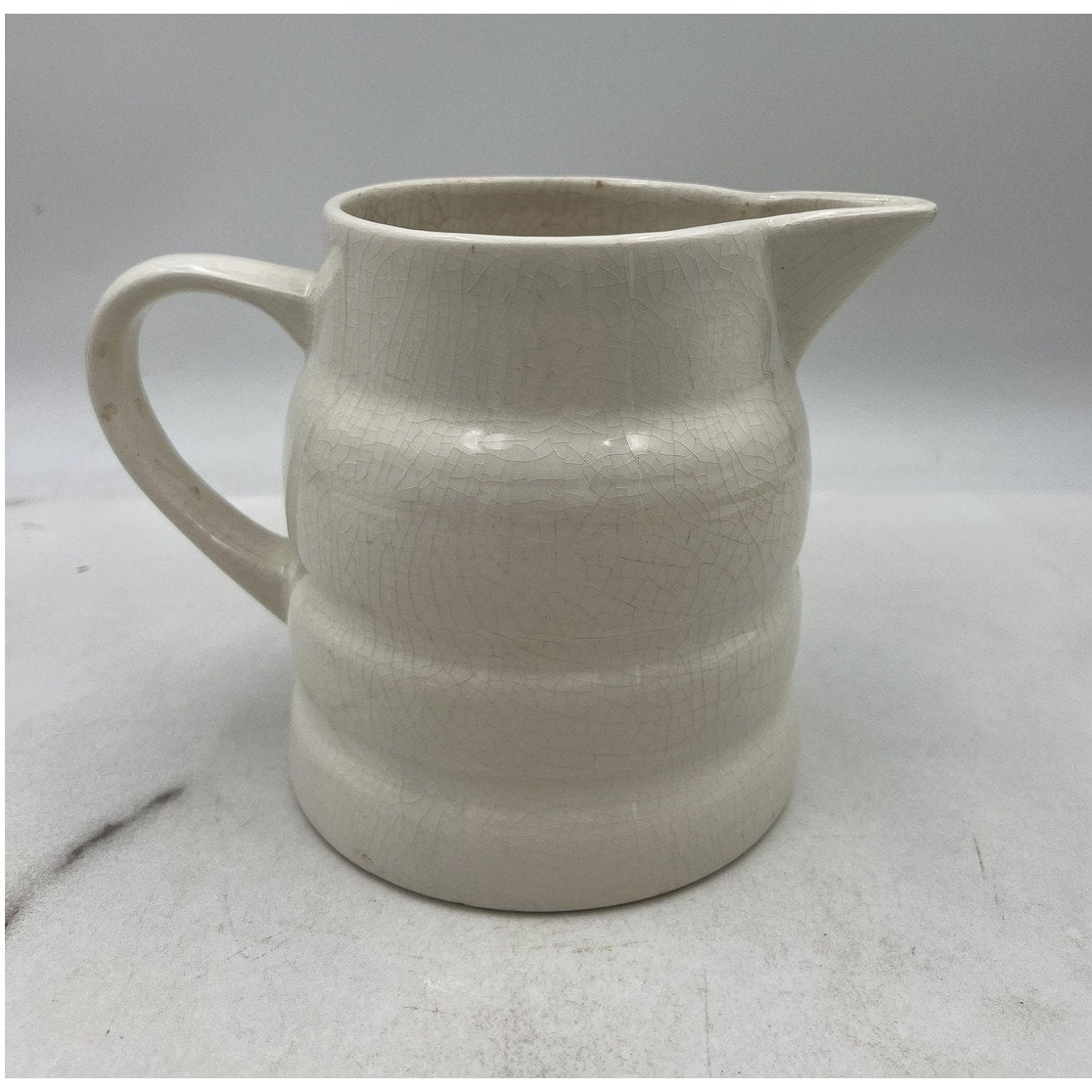 Melba Ware Made in England Ceramic Creamer Jug Small Pitcher Crackle Glaze Milk