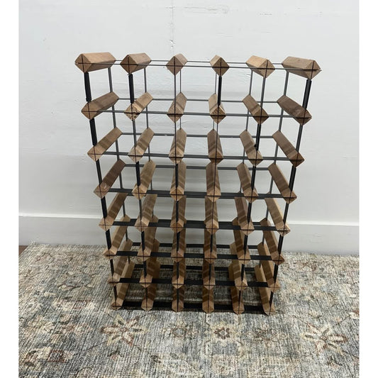 Danera Countertop Wine Rack Bottle Holder Wine Storage Organizer Solid Wood 35 Bottles