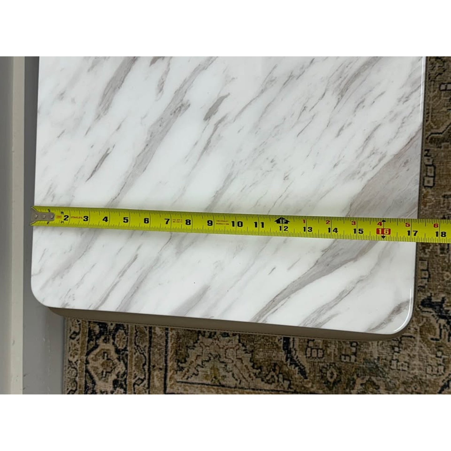 Mirycal Cotton Linen Upholstered Bench Marble Table Seat Hokku Designs