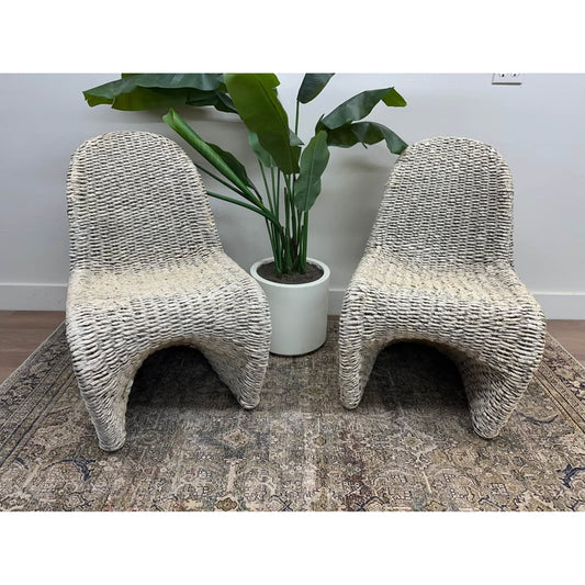 Daughtery Wicker Dining Side Chair Joss & Main Set of 2
